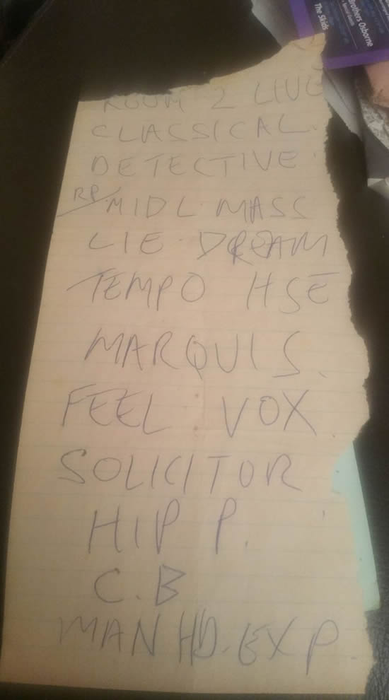 setlist